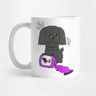 Naughty Sheepdog Spills a jar of grape jam! Mug